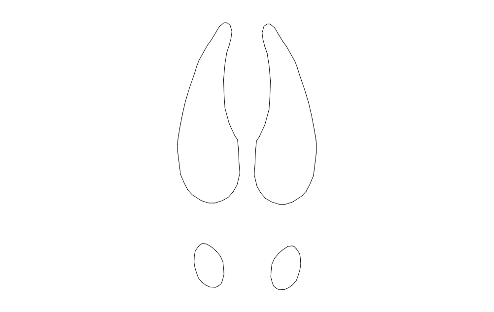 طرح رد پای گوزن مناسب برای استفاده در دستگاه های cnc چوب و cnc لیزر - deer tracks dxf file