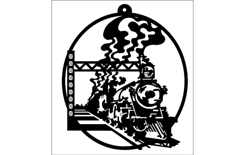 طرح قطار مناسب برای استفاده در دستگاه های cnc چوب و cnc لیزر - train dxf file