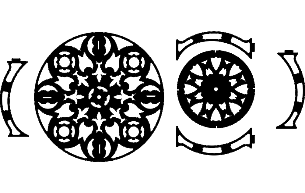 طرح میز سه بعدی ثابت مناسب برای استفاده در دستگاه های cnc چوب و cnc لیزر - 3d table fixed dxf file