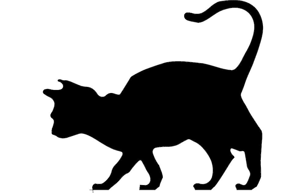 طرح گربه مناسب برای استفاده در دستگاه های cnc چوب و cnc لیزر - cat dxf file