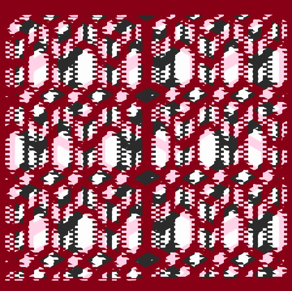 طرح مکعب های سه بعدی مناسب برای استفاده در دستگاه های cnc چوب و cnc لیزر - 3d cubes laser cut pattern dxf file