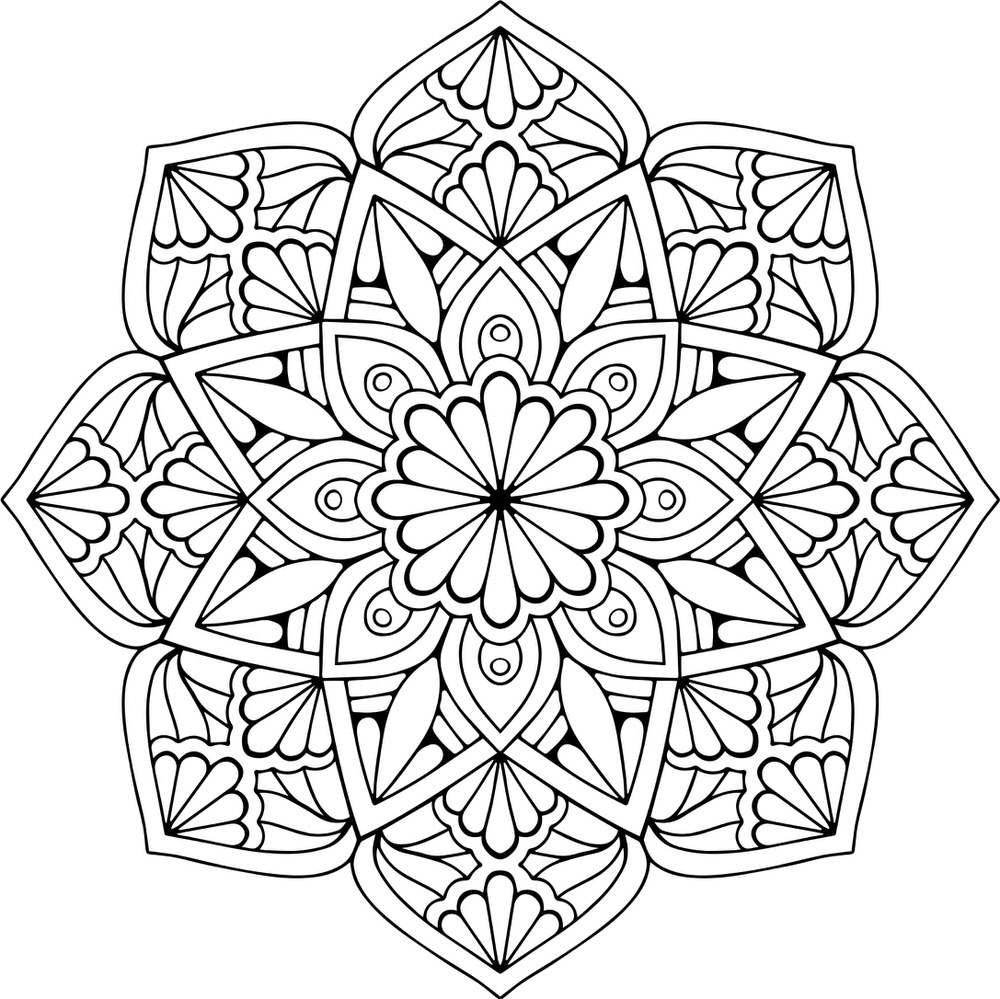 طرح ماندالا (چرخ هستی) گلدار مناسب برای استفاده در دستگاه های cnc چوب و cnc لیزر - mandala floral cdr file