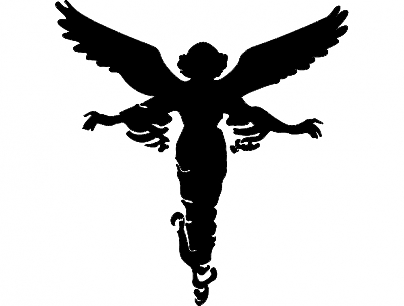 طرح فرشته ۵ مناسب برای استفاده در دستگاه های cnc چوب و cnc لیزر - angel 5 dxf file
