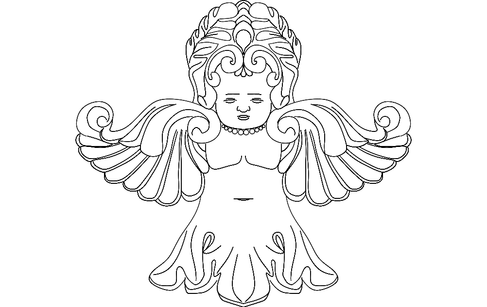 طرح پری مناسب برای استفاده در دستگاه های cnc چوب و cnc لیزر - fairy dxf file