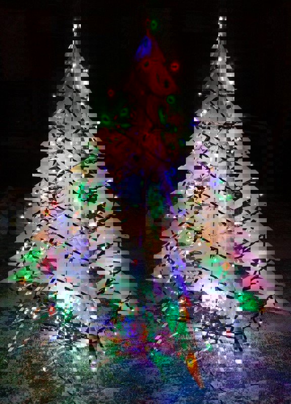 طرح درخت کریسمس اکریلیک مناسب برای استفاده در دستگاه های cnc چوب و cnc لیزر - laser cut acrylic christmas tree svg file