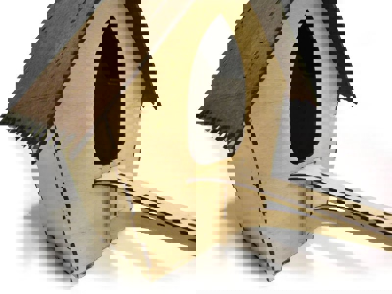 طرح لانه پرنده با ضخامت ۳ میلی‌متر مناسب برای استفاده در دستگاه های cnc چوب و cnc لیزر - laser cut birdhouse 3mm dxf file