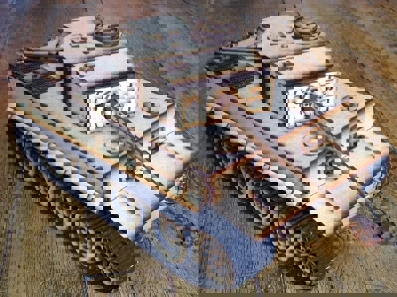 طرح تانک ببر مناسب برای استفاده در دستگاه های cnc چوب و cnc لیزر - laser cut tiger e tank dxf file