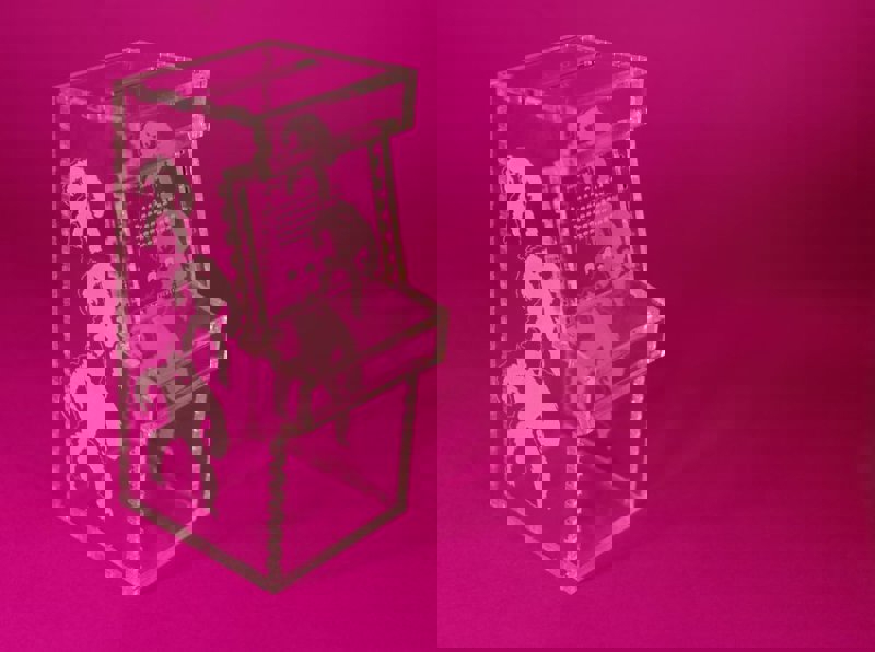 طرح کابینت آرکید ایستاده مناسب برای استفاده در دستگاه های cnc چوب و cnc لیزر - laser cut upright arcade cabinet