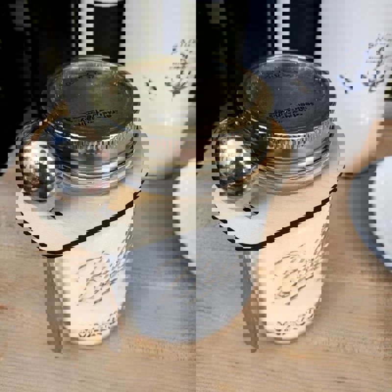 طرح قاشق شیشه ای میسون مناسب برای استفاده در دستگاه های cnc چوب و cnc لیزر - laser cut mason jar spoon caddy