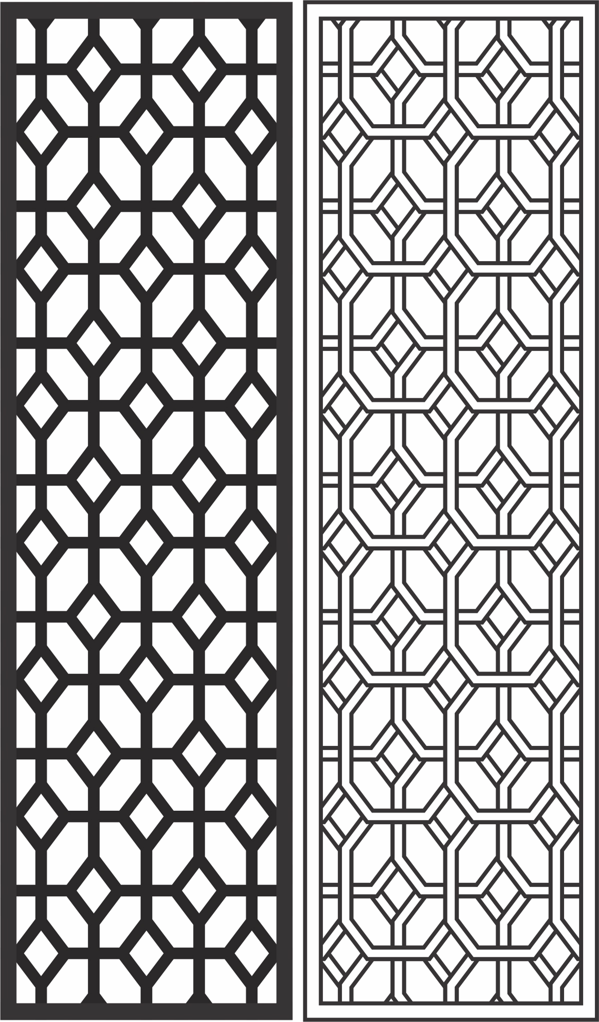 طرح پنل صفحه نمایش هندسی مناسب برای استفاده در دستگاه های cnc چوب و cnc لیزر - geometric screen panel cdr file