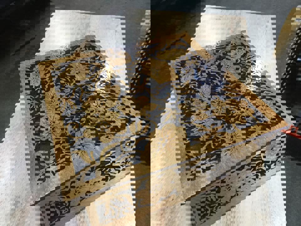 طرح جعبه گل ۵ میلی‌متری مناسب برای استفاده در دستگاه های cnc چوب و cnc لیزر - flower box 5mm dxf file