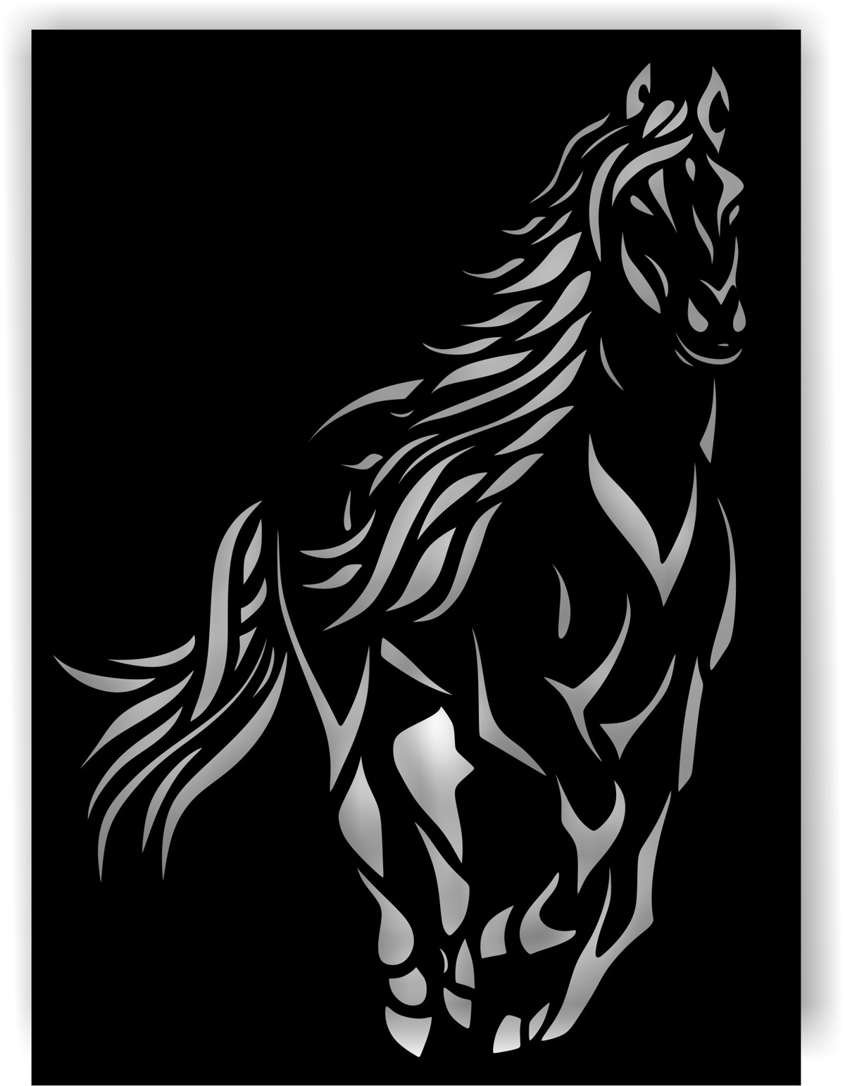 طرح اسب - طرح آماده برش cdr مناسب برای استفاده در دستگاه های cnc چوب و cnc لیزر - loshad cdr maket dlya rezki cdr file