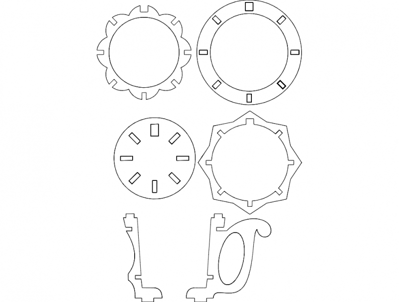طرح پازل سه بعدی فنجان مناسب برای استفاده در دستگاه های cnc چوب و cnc لیزر - cup 3d puzzle dxf file