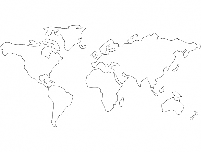 طرح جهان مناسب برای استفاده در دستگاه های cnc چوب و cnc لیزر - world dxf file
