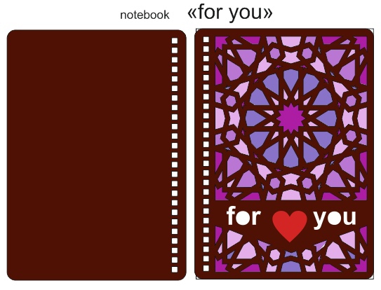 طرح بلوک‌نوت مناسب برای استفاده در دستگاه های cnc چوب و cnc لیزر - bloknot dxf file