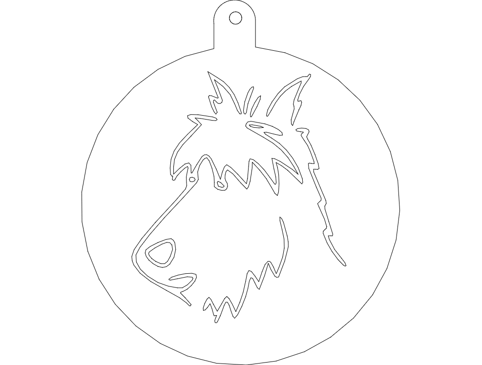 طرح روباه سیمی مناسب برای استفاده در دستگاه های cnc چوب و cnc لیزر - wire fox terr dxf file