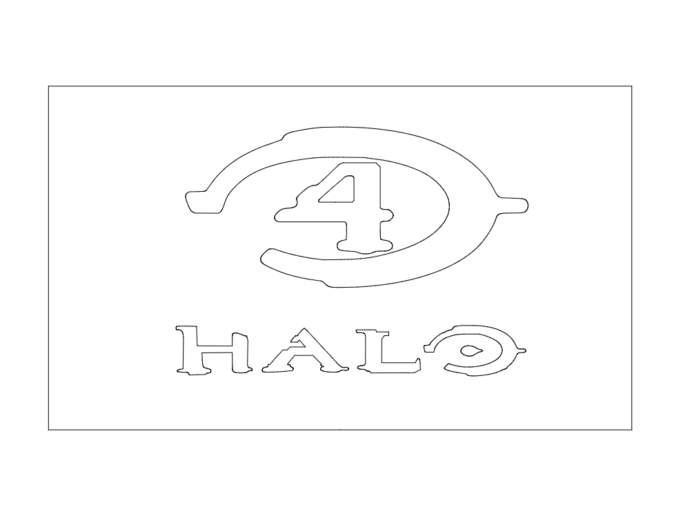 طرح هالو ۴ مناسب برای استفاده در دستگاه های cnc چوب و cnc لیزر - halo 4 dxf file