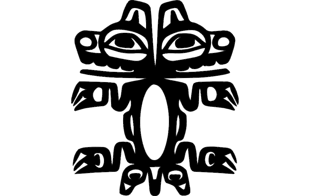 طرح گرگ شمال غربی مناسب برای استفاده در دستگاه های cnc چوب و cnc لیزر - north western wolf dxf file