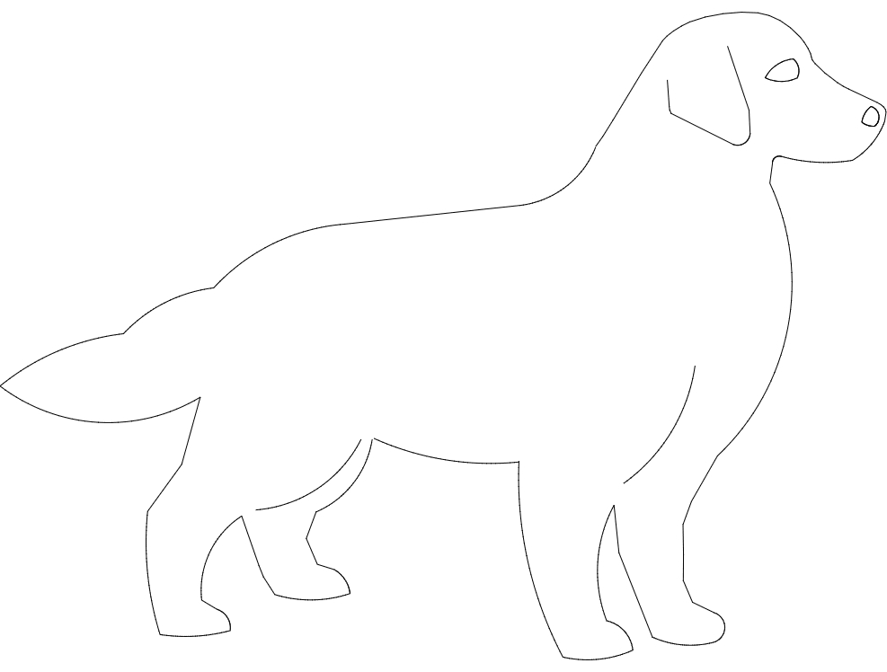 طرح سگ گلدن رتریور مناسب برای استفاده در دستگاه های cnc چوب و cnc لیزر - golden retriever dxf file