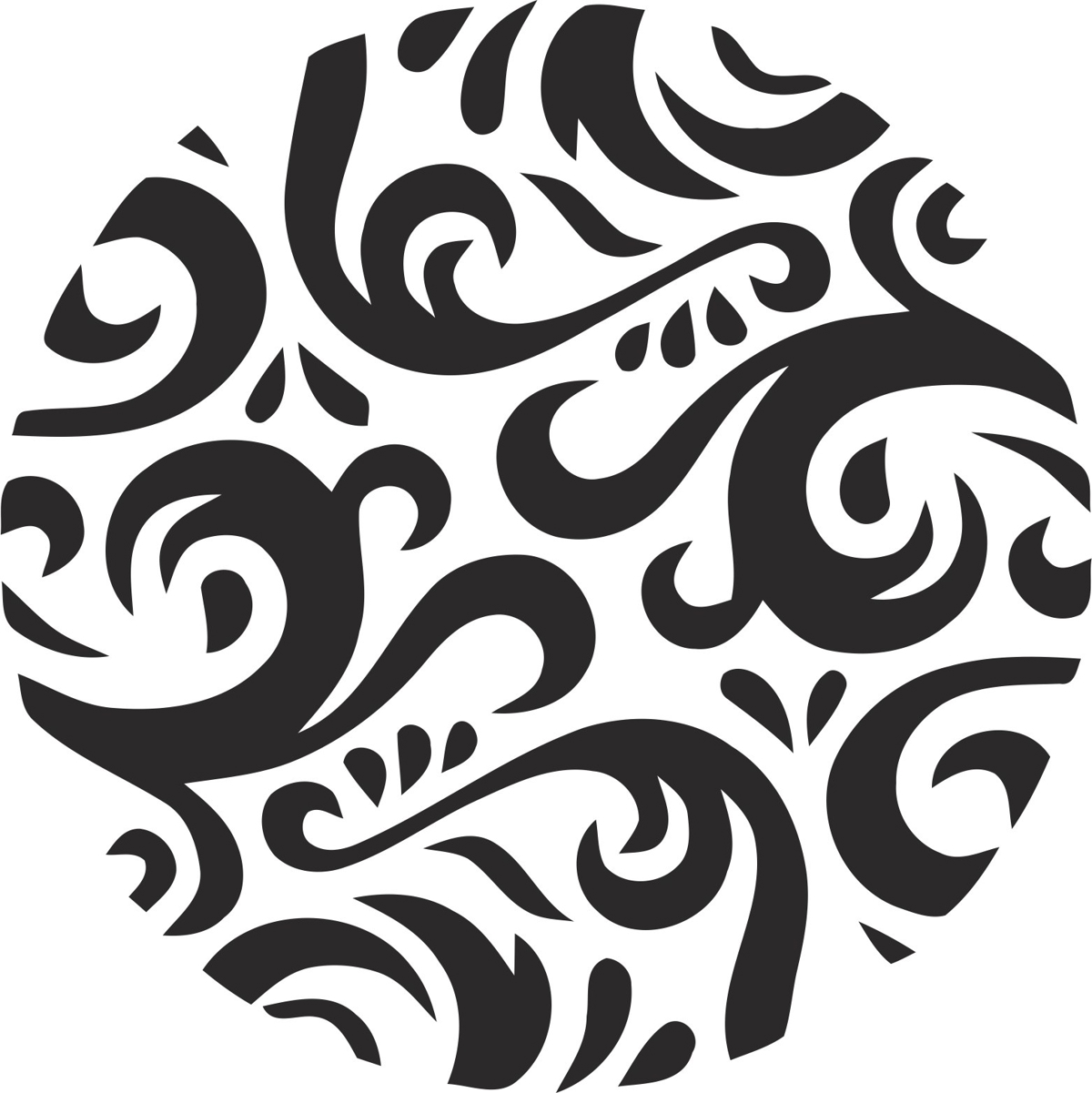 طرح وکتور دایره دکوری مناسب برای استفاده در دستگاه های cnc چوب و cnc لیزر - decor circle vector cdr file