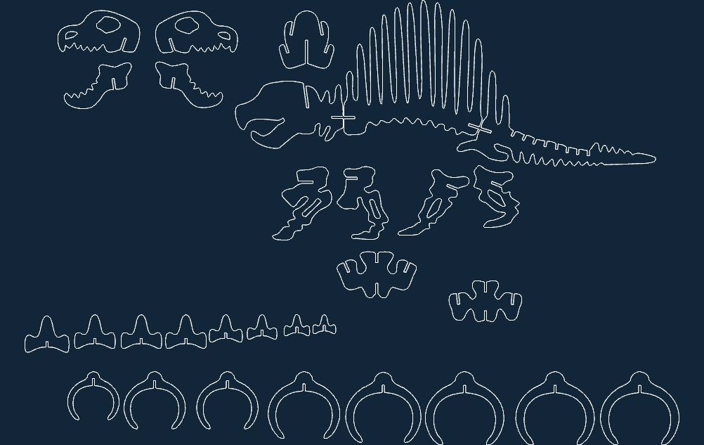 طرح دیمترادون مناسب برای استفاده در دستگاه های cnc چوب و cnc لیزر - dimetradon dxf file
