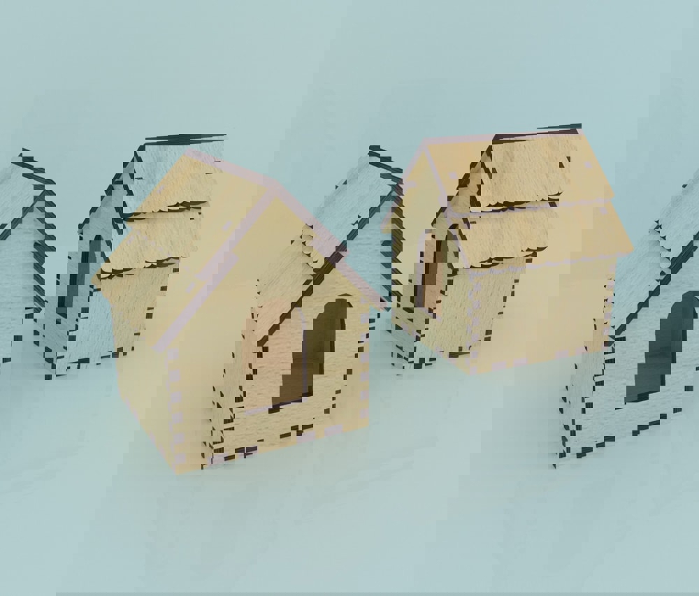 طرح خانه درخت کریسمس و ضخامت ۴ میلی‌متر مناسب برای استفاده در دستگاه های cnc چوب و cnc لیزر - laser cut christmas tree house 4mm ai file