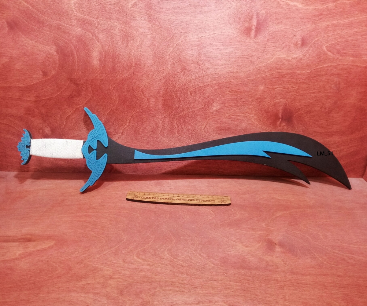 طرح شمشیر اسباب بازی مناسب برای استفاده در دستگاه های cnc چوب و cnc لیزر - laser cut toy sword cdr file