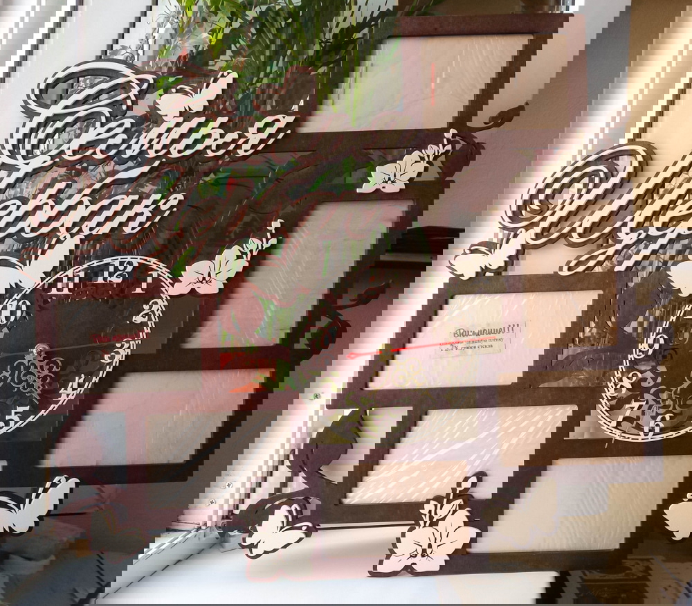 طرح فایل ساعت دیواری قاب عکس مناسب برای استفاده در دستگاه های cnc چوب و cnc لیزر - laser cut picture frames wall clock cdr file