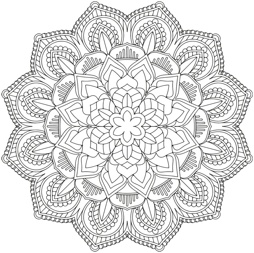 طرح وکتور طرح ماندالا (چرخ هستی) مناسب برای استفاده در دستگاه های cnc چوب و cnc لیزر - mandala design vector cdr file