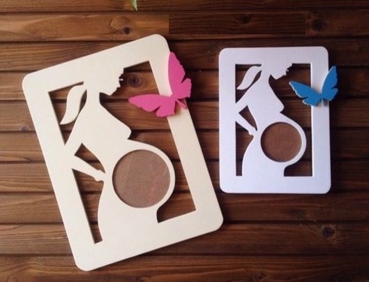 طرح قاب سونوگرافی برای عکس بارداری و نوزاد، مناسب برای استفاده در دستگاه های cnc چوب و cnc لیزر - laser cut sonogram frame pregnancy new baby frames for baby first photo cdr file