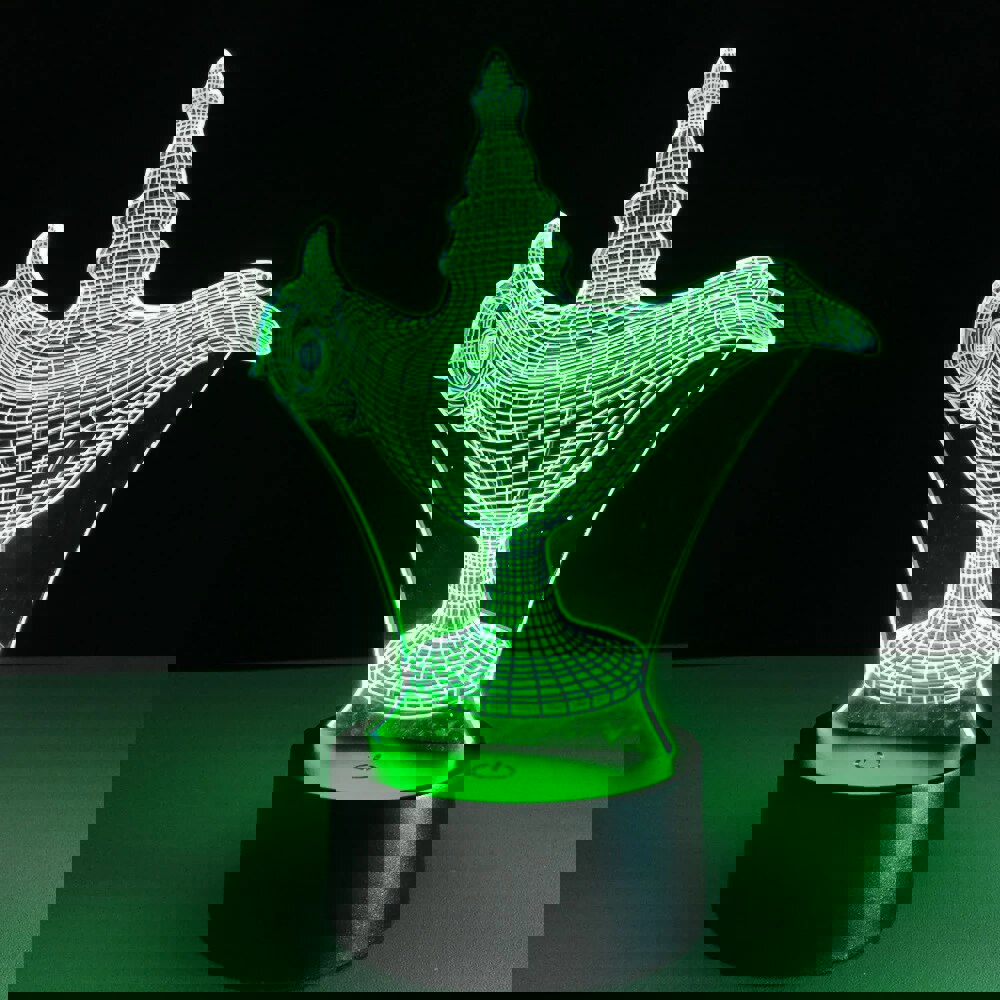 طرح چراغ قوه سه بعدی علاءالدین مناسب برای استفاده در دستگاه های cnc چوب و cnc لیزر - laser cut aladdin 3d illusion lamp cdr file