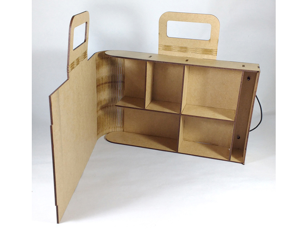 طرح جعبه اسکوپیت مناسب برای استفاده در دستگاه های cnc چوب و cnc لیزر - scopabits case laser cut ai file