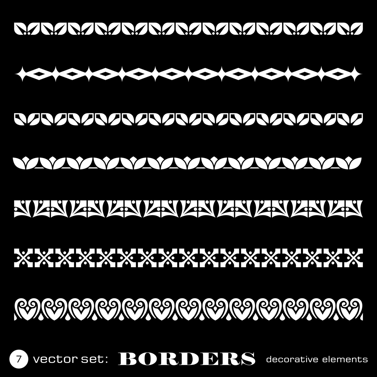 طرح فایل وکتور مجموعه حاشیه های تزئینی . مناسب برای استفاده در دستگاه های cnc چوب و cnc لیزر - decorative borders vectors set eps file