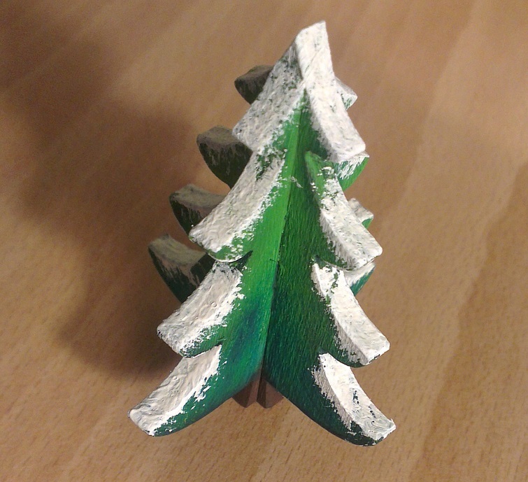 طرح درخت کریسمس کوچک با ضخامت ۴ میلی‌متر مناسب برای استفاده در دستگاه های cnc چوب و cnc لیزر - laser cut small christmas tree 4mm cdr file