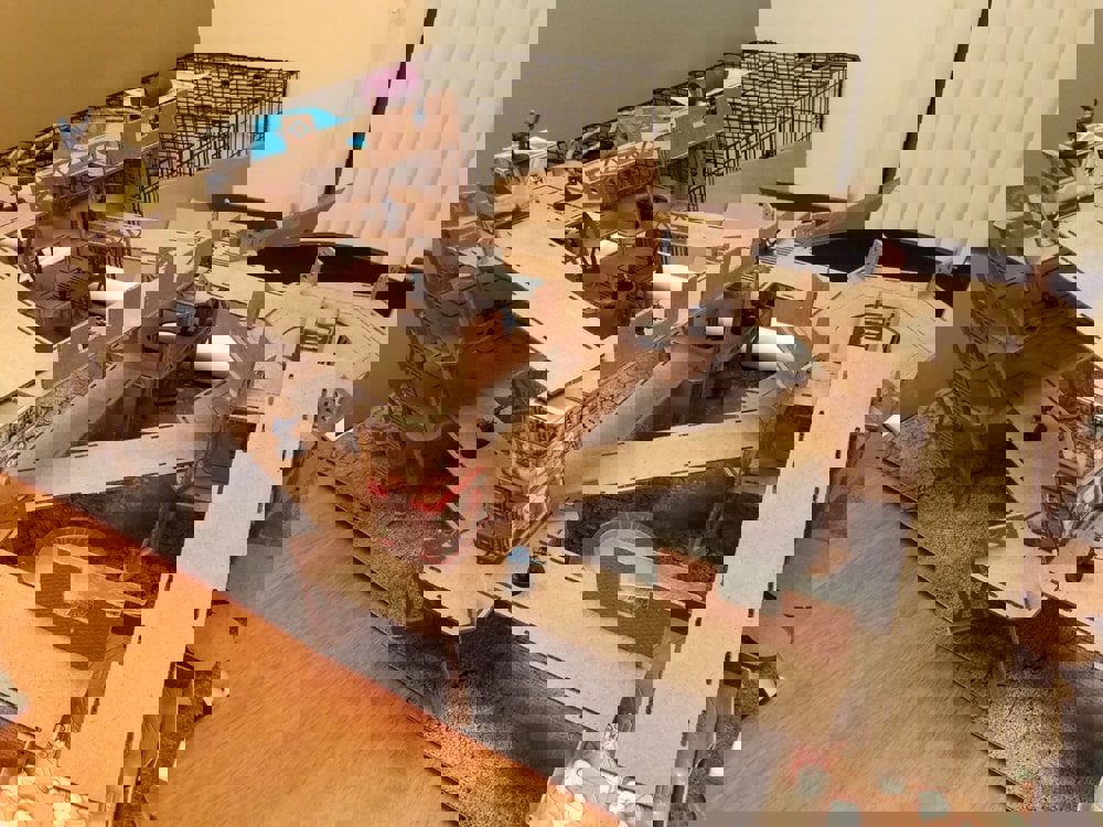 طرح زمین صنعتی مناسب برای استفاده در دستگاه های cnc چوب و cnc لیزر - laser cut industrial terrain dxf file