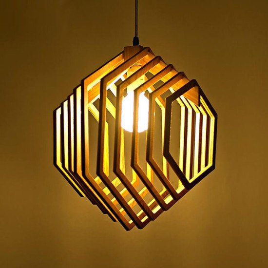 طرح چراغ آویز سقفی چوبی مدرن مناسب برای استفاده در دستگاه های cnc چوب و cnc لیزر - laser cut wood modern pendant light ceiling hanging lamp cdr file