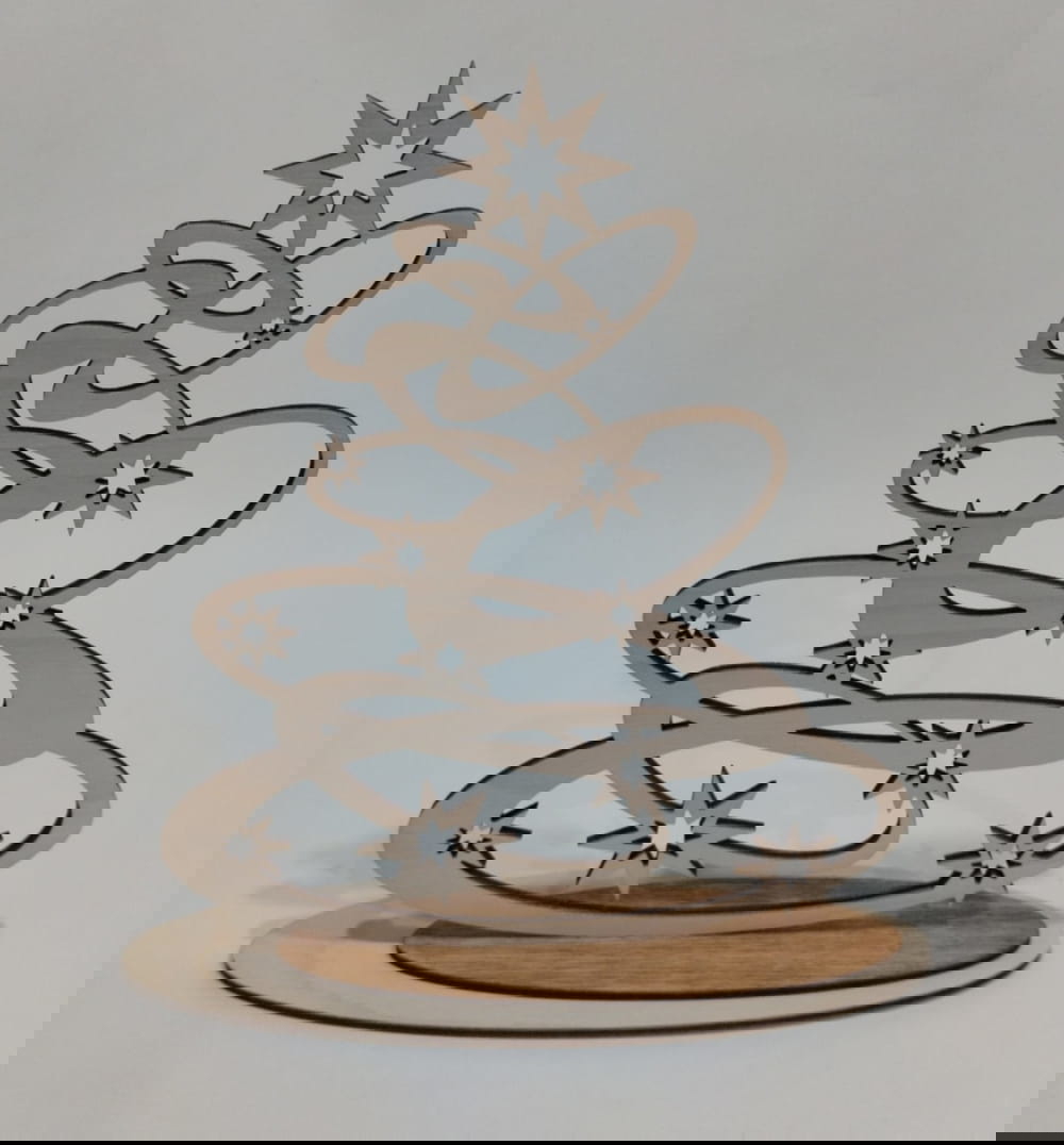 طرح درخت کریسمس چوبی مناسب برای استفاده در دستگاه های cnc چوب و cnc لیزر - laser cut wood christmas tree cdr file