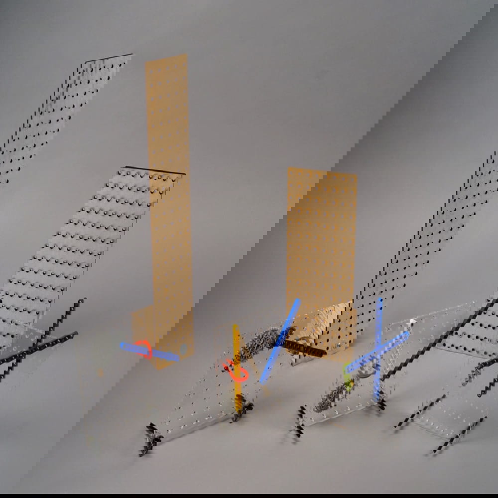 طرح لگو و تخته نرد مناسب برای استفاده در دستگاه های cnc چوب و cnc لیزر - laser cut lego tinkering pegboard svg file