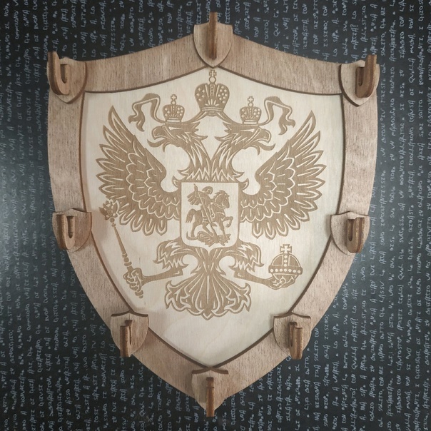 طرح جاکلیدی به شکل سپر مناسب برای استفاده در دستگاه های cnc چوب و cnc لیزر - laser cut shield shaped key rack board holder cdr file