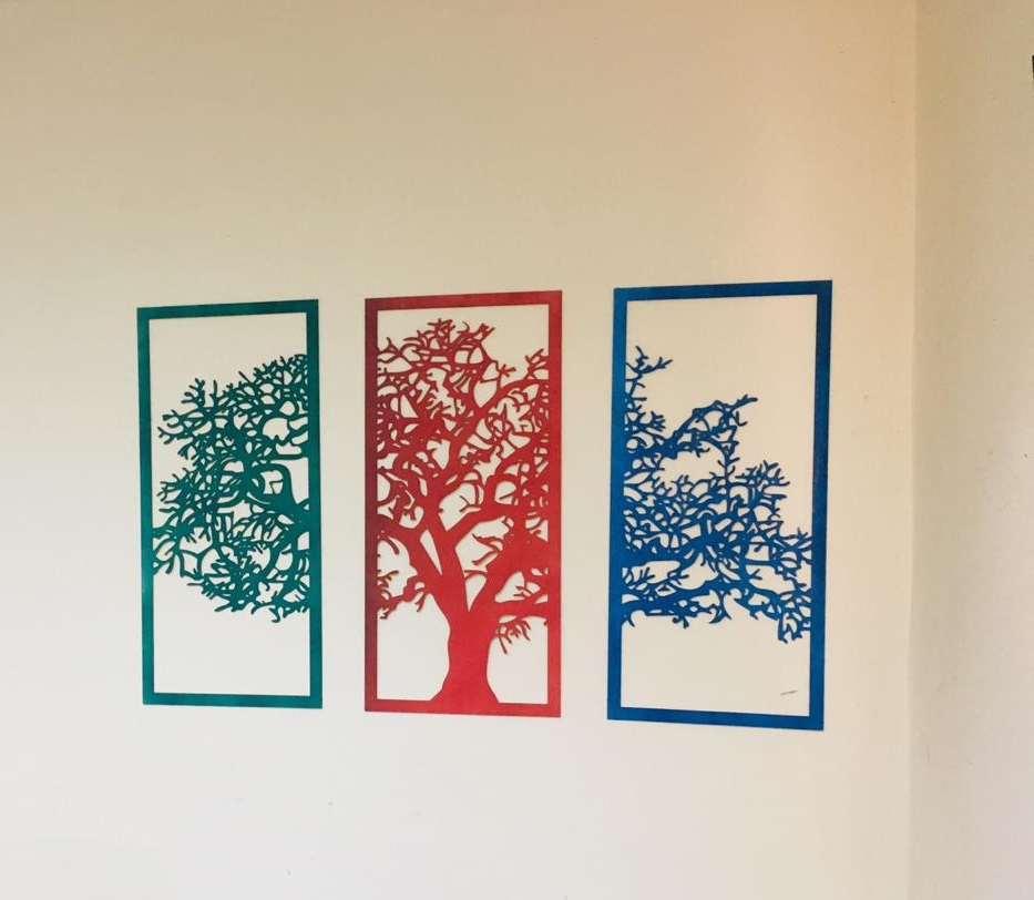 طرح دکور دیواری طرح درخت مناسب برای استفاده در دستگاه های cnc چوب و cnc لیزر - laser cut wall decor tree cdr file