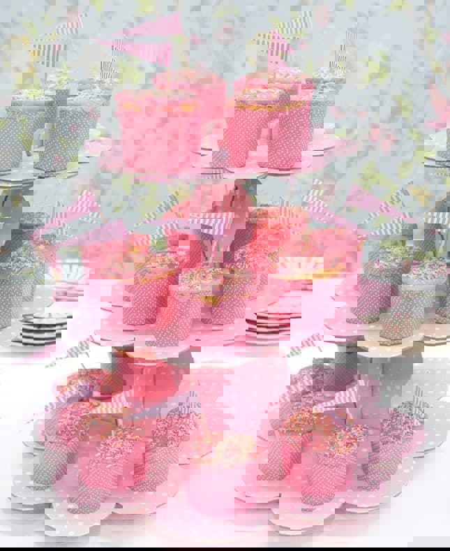 طرح پایه کاپ کیک مهمانی مناسب برای استفاده در دستگاه های cnc چوب و cnc لیزر - party cup cake stand laser cut cdr file