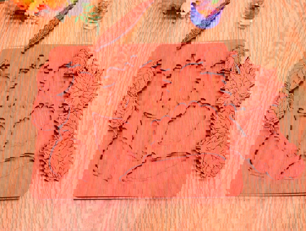 طرح پازل برگ آموزشی اسباب بازی های ساقه دار مناسب برای استفاده در دستگاه های cnc چوب و cnc لیزر - laser cut leaf jigsaw puzzles learning stem toys dxf file