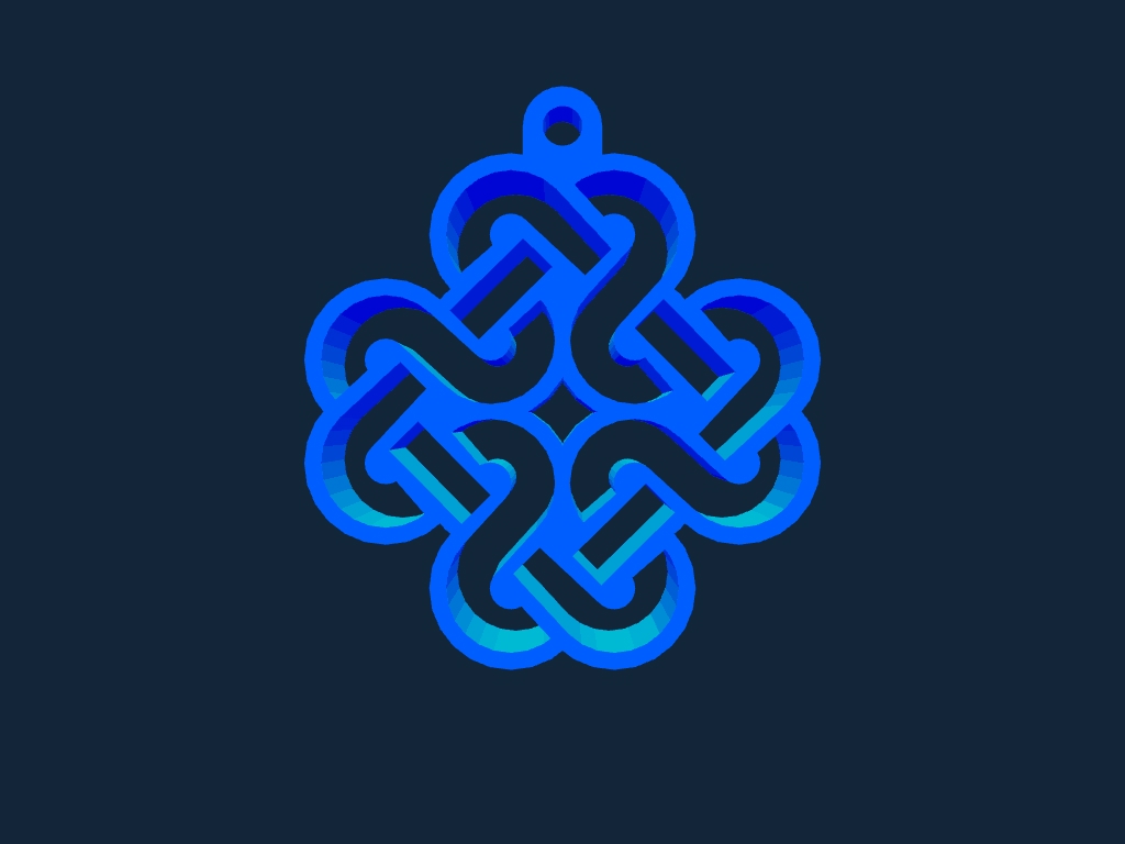 طرح جاکلیدی طرح نماد سلتیک مابینوگی مناسب برای استفاده در دستگاه های cnc چوب و cnc لیزر - mabinogi celtic emblem key chain stl file