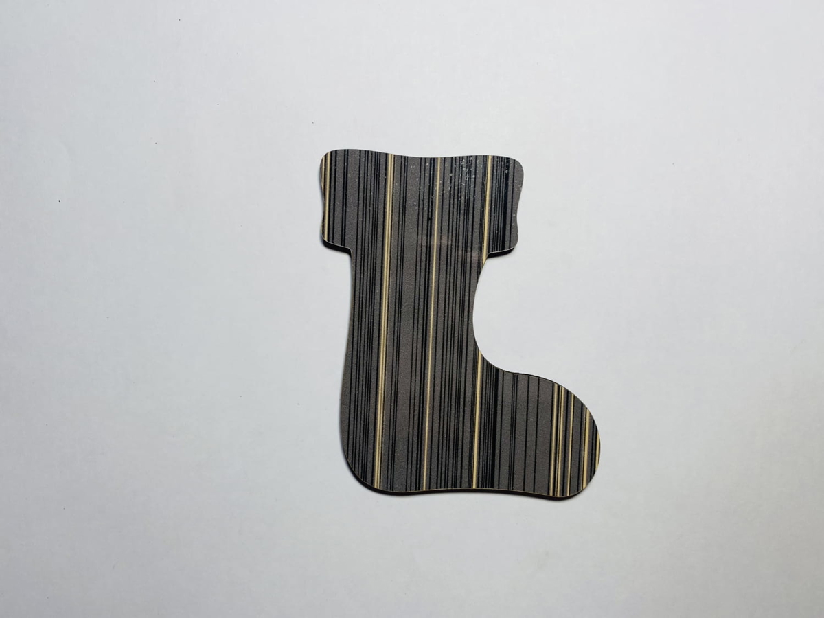 طرح جوراب کریسمس چوبی مناسب برای استفاده در دستگاه های cnc چوب و cnc لیزر - laser cut christmas stocking wood cutout cdr file