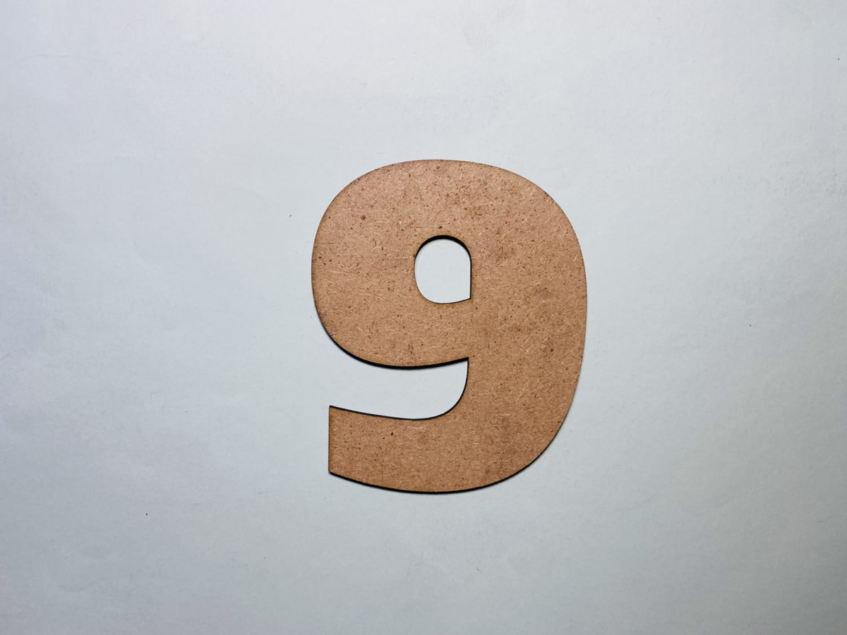 طرح برش چوب با لیزر شماره 9 مناسب برای استفاده در دستگاه های cnc چوب و cnc لیزر - laser cut wood number 9 cutout number nine shape cdr file