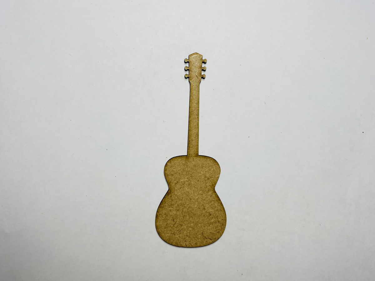 طرح گیتار آکوستیک طرح چوب خام مناسب برای استفاده در دستگاه های cnc چوب و cnc لیزر - laser cut acoustic guitar shape unfinished wood craft cutout cdr file