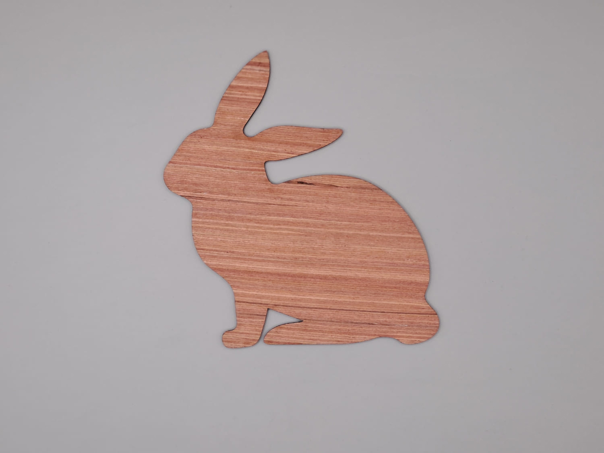 طرح کاردستی طرح خرگوش چوبی مناسب برای استفاده در دستگاه های cnc چوب و cnc لیزر - laser cut wooden bunny craft shape cdr file