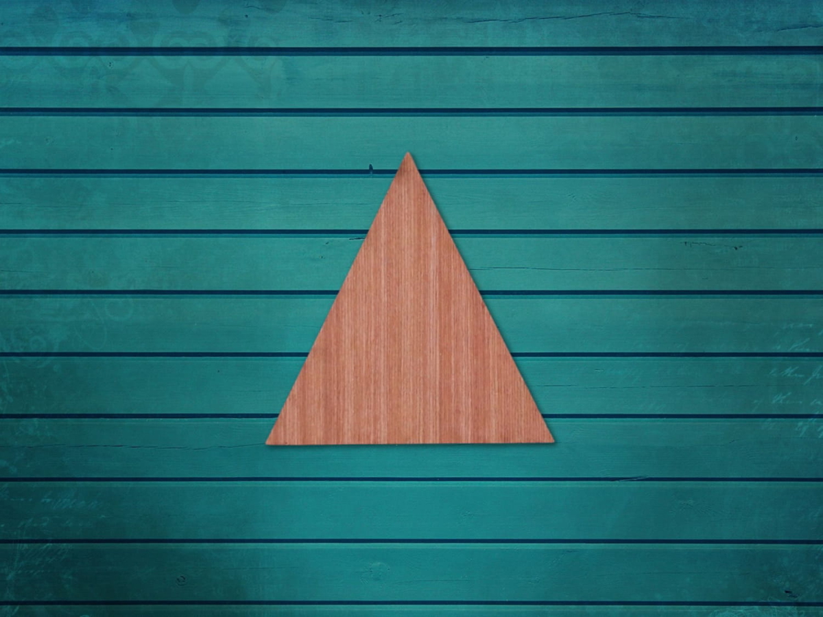 طرح برش چوب مثلثی ناتمام برای لیزر مناسب برای استفاده در دستگاه های cnc چوب و cnc لیزر - laser cut unfinished triangle wood cutout cdr file