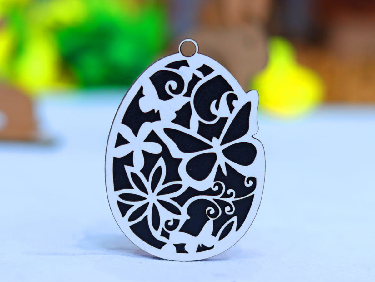 طرح تزیین تخم مرغ عید پاک مناسب برای استفاده در دستگاه های cnc چوب و cnc لیزر - laser cut easter egg ornament decor cdr file