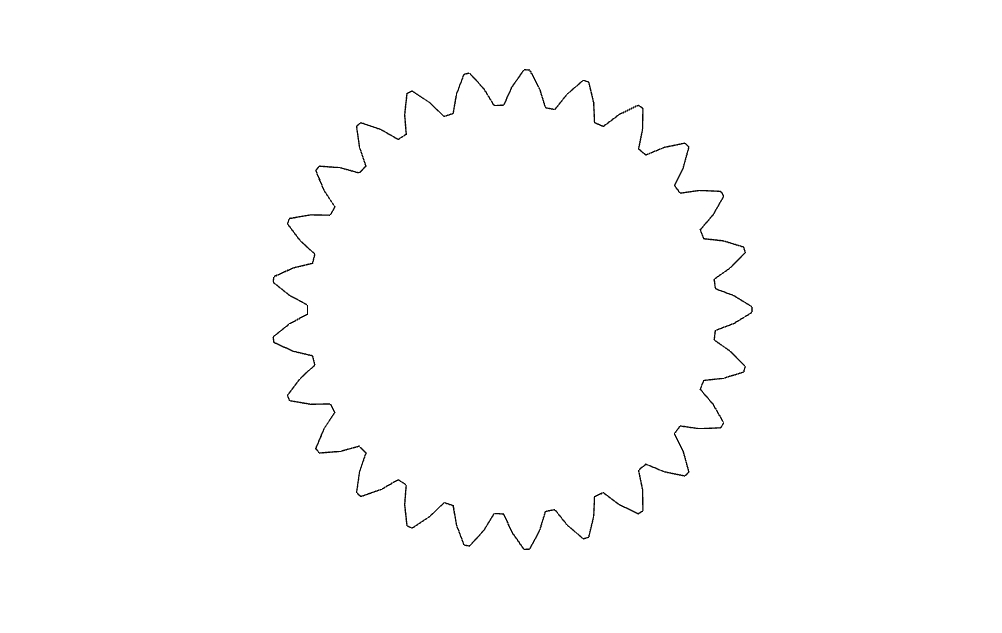 طرح چرخ دنده بادامک مناسب برای استفاده در دستگاه های cnc چوب و cnc لیزر - cam gear dxf file